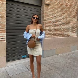 Zara Linen Mini Dress - Gem